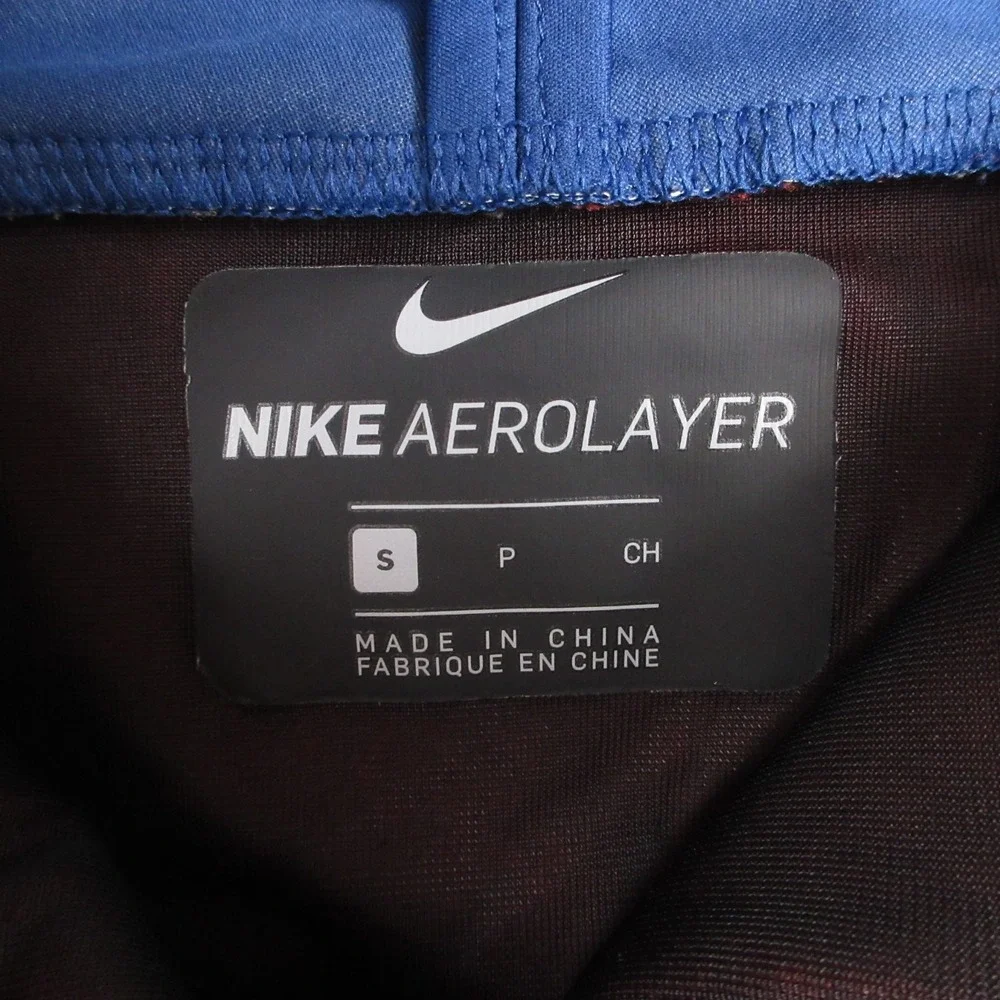 Nike Jacket Mens Small Blue Aerolayer Repel Strike Drill Quarter Zip Lightweight